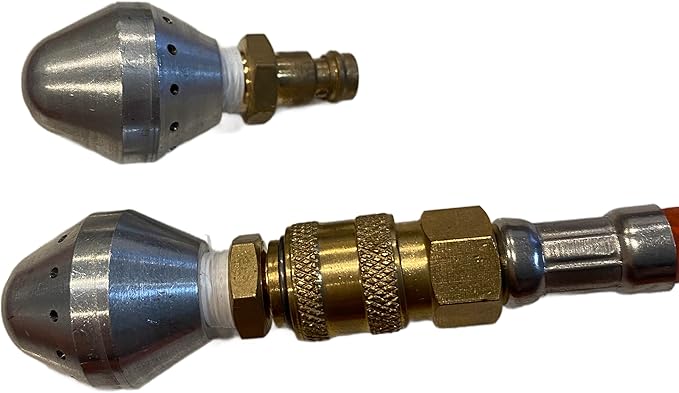Professional 15' Quick Connect Hose for Dryer Vent Cleaning with Reverse and Forward Skipper Air Balls, Brass Fittings