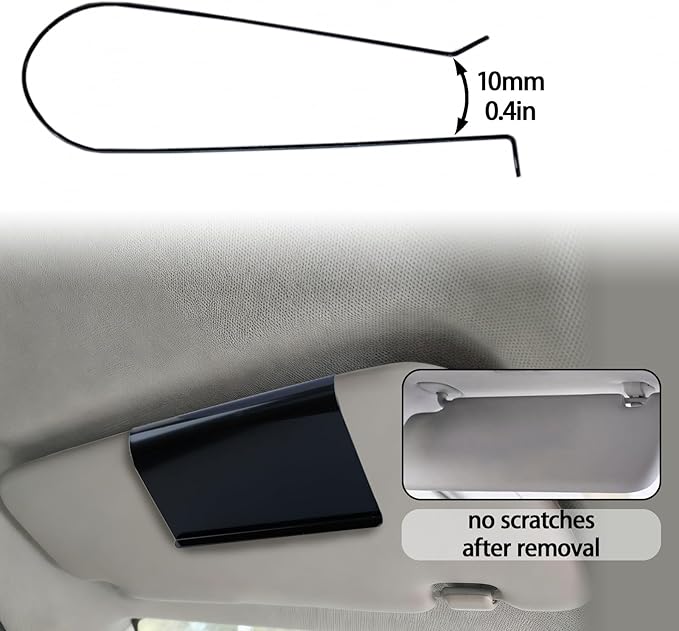TERPINK Car Air Freshener Visor Clip Compatible with Drift Car Air Freshener, Auto Accessories, Vehicle Sun Visor Metal Clip, Black, Freshener not include (2 Pack)