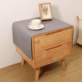 Small Bedside Tablecloth Table Dustcover End Tabletop Home Decoration Fabric Tablecloth Nightstand Table Covering Doilies for Furniture Décor (16×35inch) Grey
