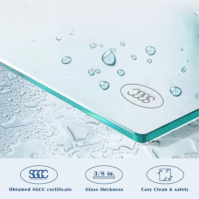 Frameless Single Shower Door, 56"-60" Wide, 72" high, 3/8" (10mm) Clear Tempered Glass, noiseless, Waterproof Bathroom Shower Door, Brushed Nickel Finish. SS04