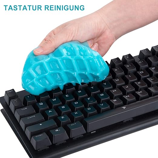 Interior Car Cleaning Gel, 2-Pack Keyboard Cleaning Gel, Universal Slime Cleaner, Dust Removal for Laptops, Printers, Cameras, and Remote Controls.(Blue and Blue)