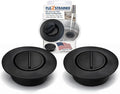 Flex Strainer® Sink Drain Strainer with Optional Stopper – No Center Stem, Fits Standard 3½” Sink Drains & Disposals – Easy Clean, Dishwasher Safe – Made in USA – Black, 2-Pack