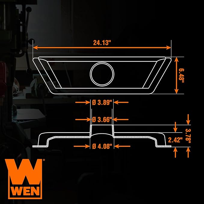 WEN 22-Inch Dust Hose Floor Sweep for Four-inch Dust Hoses (DCA015)