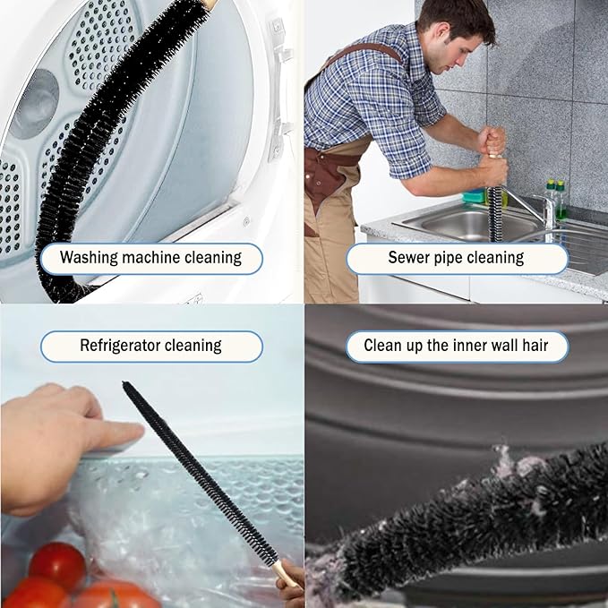 Dryer Lint Brush Vent Cleaner,30Inch Dryer Vent Cleaner Kit Cleaning Long Flexible Coil Brush(1 Pack)