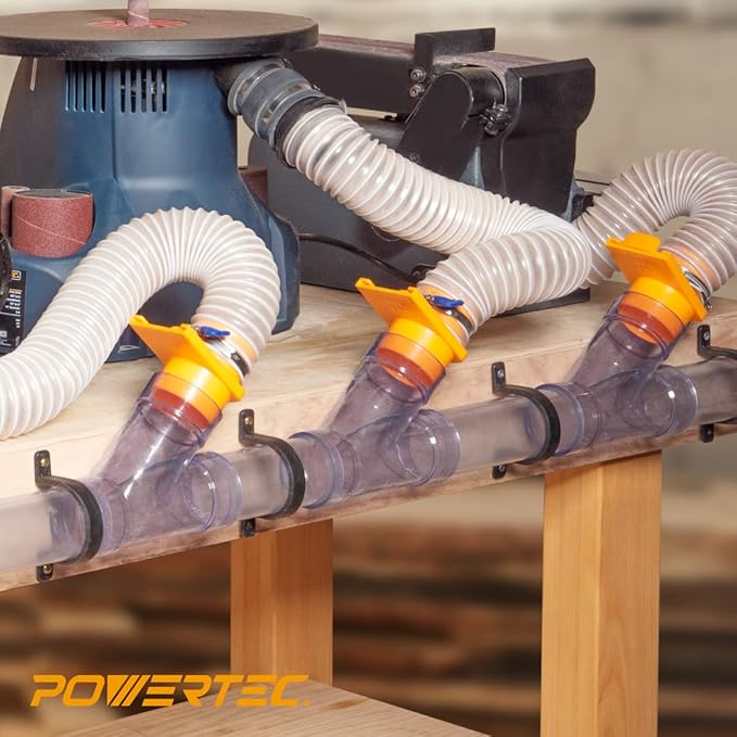POWERTEC 2-1/2 Inch ID Y Fitting for 2 1/2 Inch OD Dust Collection Pipes, Adapters and Fittings, Dust Collection Fittings for Dust Collector Accessories, 1 pack (70303)