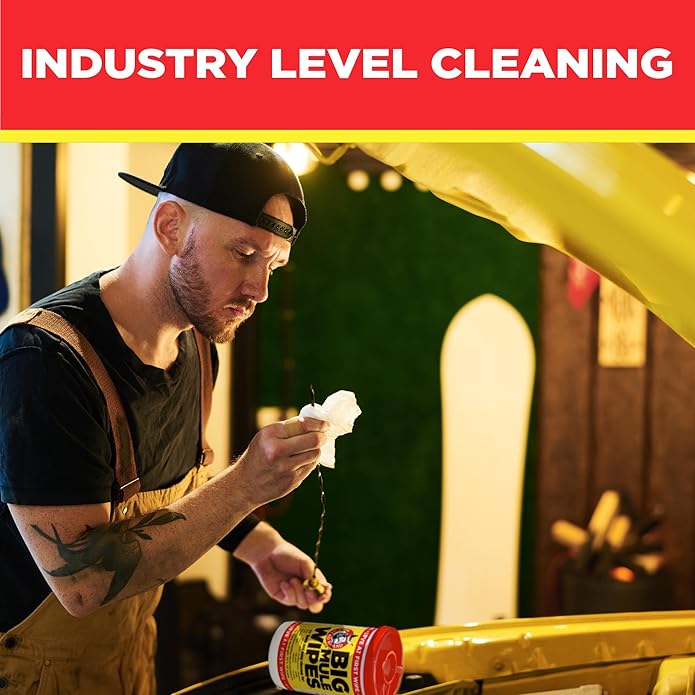 XL Heavy-Duty Cleaning Wipes – All-Purpose Wipes for Garage, Grease, Ink, Paint & More – Safe for Hands, Home Cleaning, Car Interiors, Indoor and Outdoor Surfaces