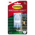 Command Outdoor Large Clear Wall Hooks, 1 Hook and 2 Command Strips, Damage Free Hanging Wall Hooks for Hanging Christmas Decorations with Weather Resistant Strips, Holds up to 4 lb