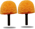 2 Pack Orange Twist-On Cobweb Duster Head Brush, Fits Standard 3/4 inch Threaded Poles, Attachment Brush, Spider Web Duster for Outdoor & Indoor Cleaning