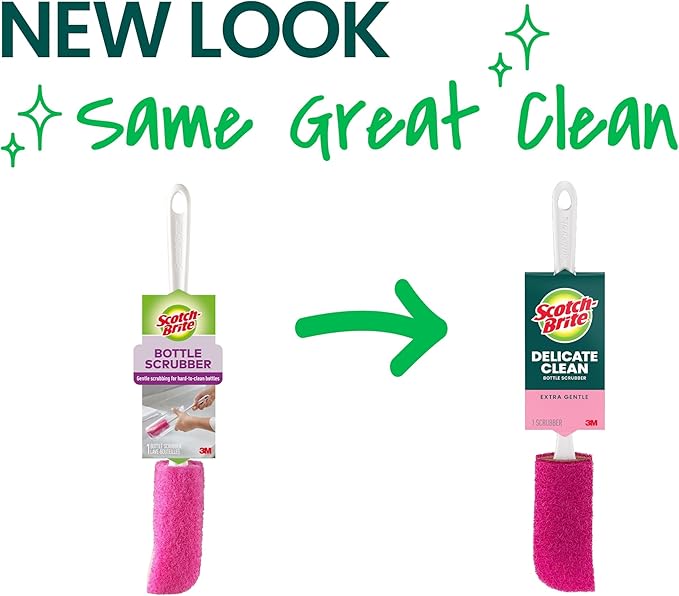Scotch-Brite Water Bottle Scrubber, Safe On Glass, Plastic and Stainless Steel