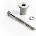 Homacer Sliding Barn Door Hardware Brushed Nickle 1 3/8“ Spacer, Washer and Lag Bolt Set-Set of 6
