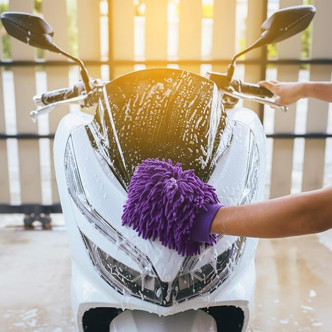 6 Pcs Microfiber Dusting Mitt Gloves for Plants Washable Dusting Gloves for House Cleaning Furniture Car Washing