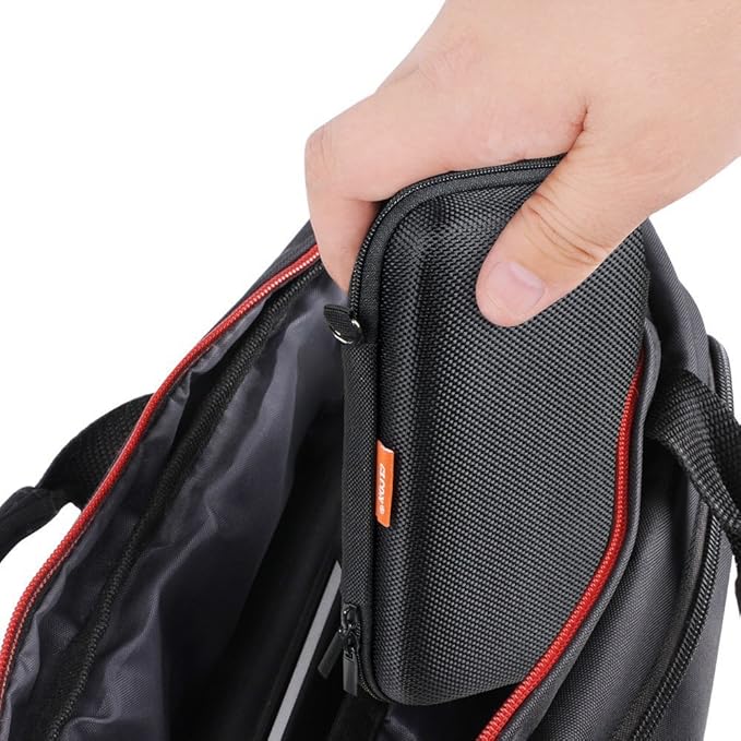 GLCON Portable Protection Hard EVA Case for External Battery,Cell Phone,GPS,Hard Drive,USB Charging Cable,Carrying Bag Mesh Inner Pocket,Zipper Enclosure,Universal Travel Pouch Bag
