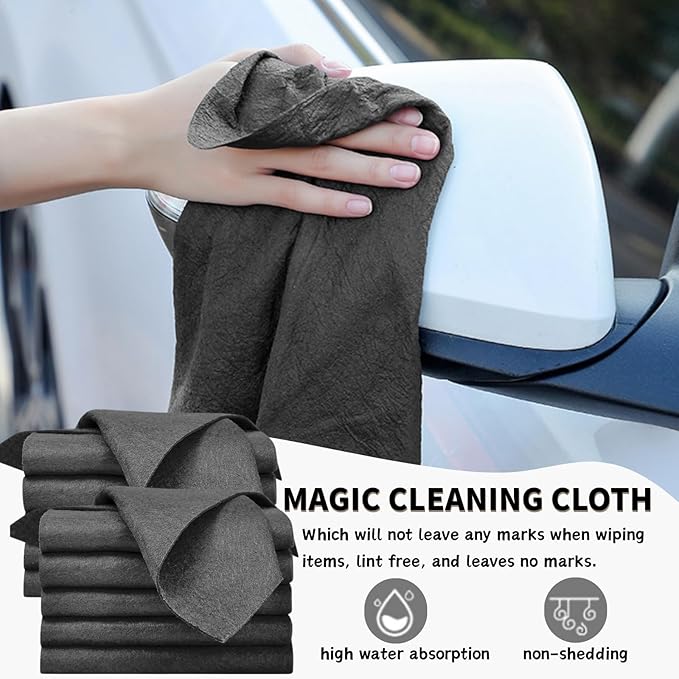 10PCS Thickened Magic Cleaning Cloth, Absorbent Magic Cleaning Glass Cloth, Reusable Lint Free Cloth, Suitable for Multi-Purpose Use Such As Windows, Mirrors, Glass, Cars, Kitchens, Etc.
