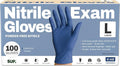 SUP Powder-Free Nitrile Exam Gloves, 100 Count Food Safe Latex-Free Medical Non-Sterile Cooking Disposable Glove, Blue