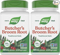 Nature's Way Butcher's Broom Root, Traditional Leg Vein Support*, 100 Vegan Capsules (Pack of 2)