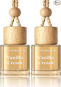 HoogaLife Car Air Freshener Diffuser 2 Pack Hanging Air Freshener Diffuser - Vanilla Cream Fragrance Oil Air D iffuser for Car, 45+ days Long Lasting Fragrance Made in USA C ar Air Fresheners