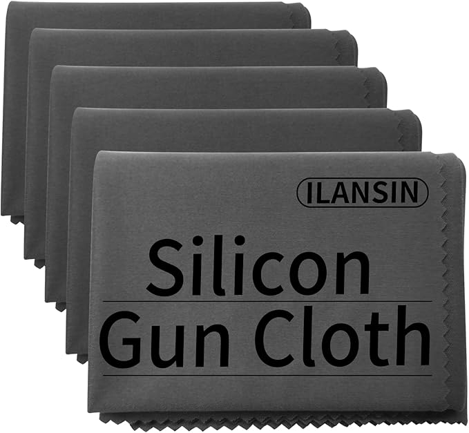 Silicon Gun Cloth 12'' ×12'' Gun Cleaning Cloths Lint Free - Gun Cleaning Wipes with Silicon Gray Gun Cleaning Rags for Gun Cleaning/Polishing Silicon Rags/Rust Wipes