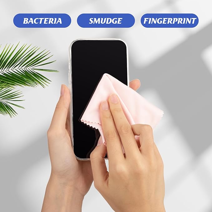 Leelosp 300 Pcs Glasses Cleaning Cloth Microfiber Glasses Wipes Assorted Colors Cloth for Cleaning Eyeglasses Camera Lens Cell Phones Laptops LCD TV Screens and More, 6 x 7 Inch(Light Color)