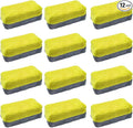 12PCS Ceramic Coating Applicator Sponge, 4.13'' x 1.84'' Microfiber Car Detailing Applicator Pads, Rectangular Car Foam Cleaning Pad, Auto Polishing Pad for Wax, Paint, Sealant (Yellow)