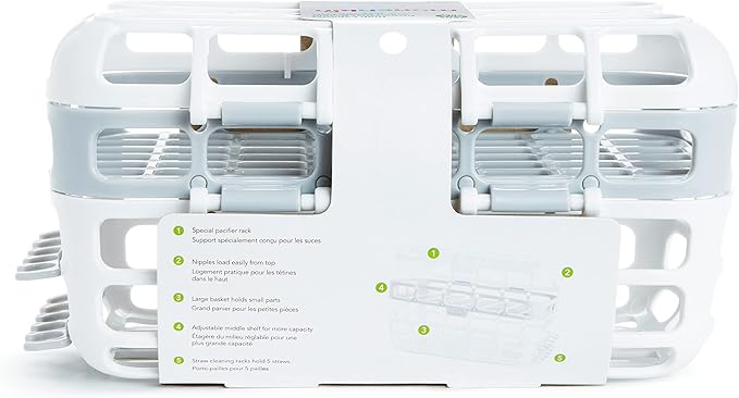 Munchkin Dishwasher Basket, High Capacity | 2 Pack | Grey