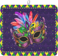 Mardi Gras Dish Drying Mat for Kitchen Counter Masquerade Mask Feather Dishes Drying Mat Microfiber Absorbent Reusable Washable Dishes Drainer Rack Mats 16x18 Inch