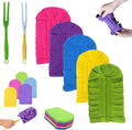 360° Electrostatic Duster Refills, Reusable & Washable Pads for Hand Duster, Sustainable Dust Removal Kit for Home, Office & Car – Dry & Wet Use, High-Adsorption Microfiber (2 Handle + 5 Refills)