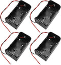 D Cell Battery Holder 4PCS 1.5V D Cell Battery Case Container with Wire Leads, D Size Battery Box