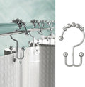 Zenna Home Shower Curtain Hooks, Chrome, Set of 12 – Premium Shower Curtain and Liner Rings with Double Roller Glide and Double-Sided Design – Rust Resistant