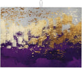Purple Gold Abstract Art Dish Drying Mat for Kitchen Counter, 18" x 24" Absorbent Microfiber Drying Pad for Dishes, Decorative Kitchen Mat for Sink Area & Coffee Bar, Foldable Reversible Purple Decor