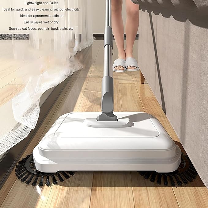 TOPINCN Hand Push Sweeper, Carpet Sweeper Wet Dry Vacuum Cleaner Hand Push Sweeping Vacuum Cleaner Non Electric Sweeper Mop Manual Floor Sweeping Mopping Machine for Hardwood Floor Hair