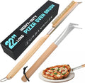 Urban Whisk 22" Pizza Oven Brush with Scraper & Turning Fork – Heat-Resistant Brass Bristles, Stainless Steel Scraper, Extra-Long Handle + Spare Head