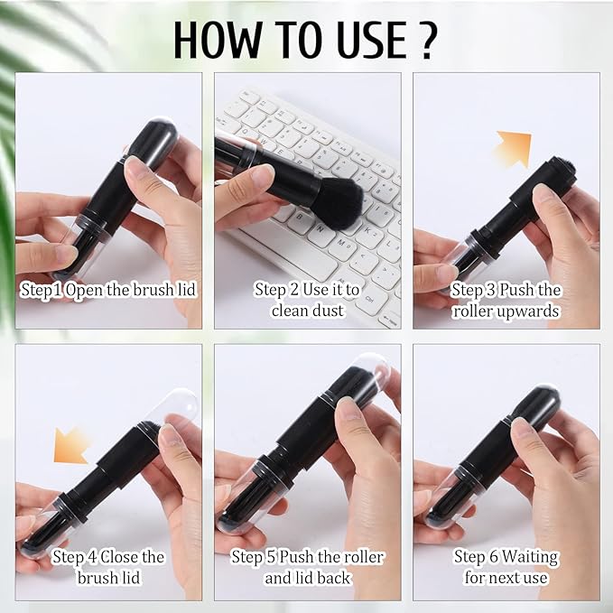 4 Pack Exquisite Duster Brush Kit, Mini Keyboard Cleaning Brushes Kit Model Cleaning Brush Nylon Anti Static Electronic Dust Brushes Efficient Dust Removal for Digital Devices Car Interior