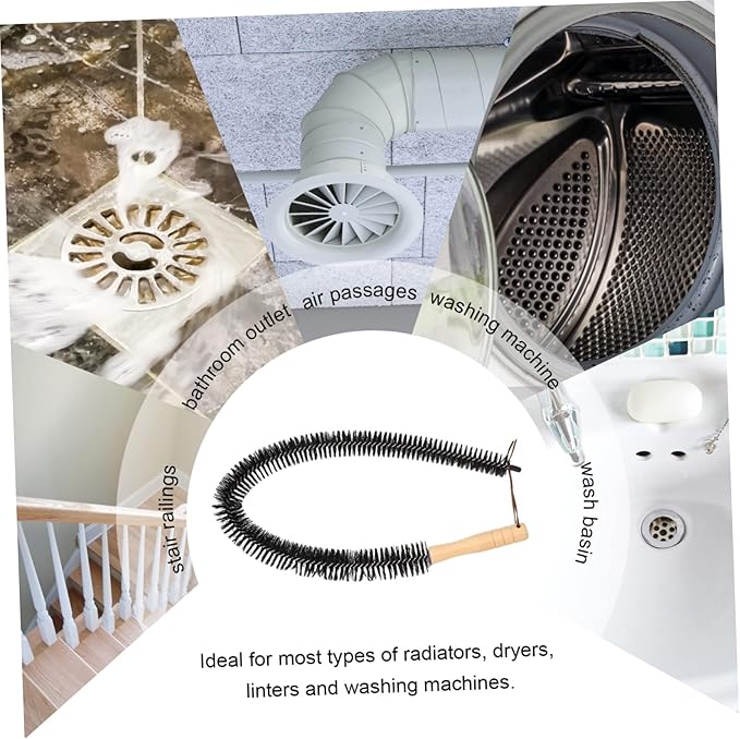 3pcs Flexible Radiator Cleaner Brushes with Handle for Efficient Dust Removal Multipurpose Cleaning Tools for Radiators and Dryer Vents