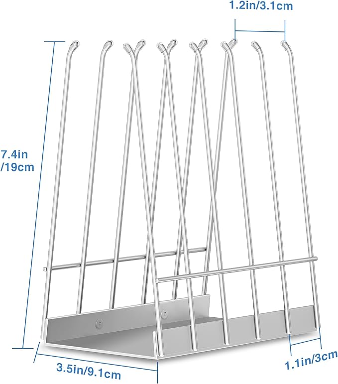 Reusable Bags Drying Rack, Foldable Plastic Bags Dryer for Ziplock Lerine Silicone Gallon, Snack, Sandwich Storage Bags, Silver