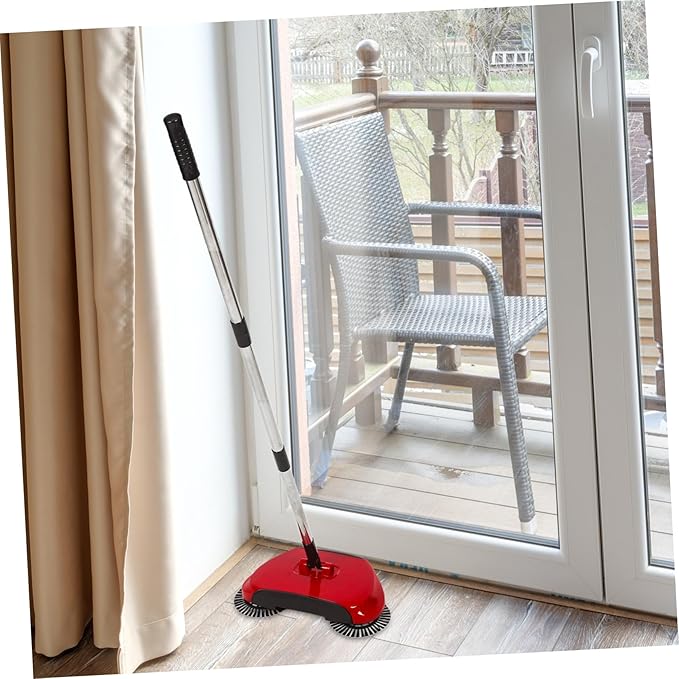 Multi Function Household Cleaning Sweeper Broom with Dustpan and Trash Bin Rotating Floor Mop in Random for Efficient Home Cleaning