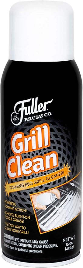 Fuller Brush Grill Cleaner - Heavy Duty Foaming Spray for Cleaning Oven, Grilling Griddle & Iron Plate - Safe & Easy Grease Remover for Clean BBQ Racks & Grills 1 Pack