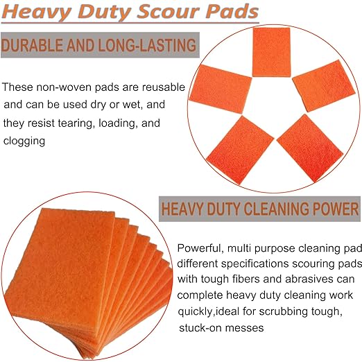 10 Pack 6 x 9 Inch 1500 Grit General Purpose Scuff Pads for Scuffing, Scouring, Sanding, Paint Primer Prep Adhesion Scratch - Surface Preparation Automotive Car Auto Body Woodworking (Orange)