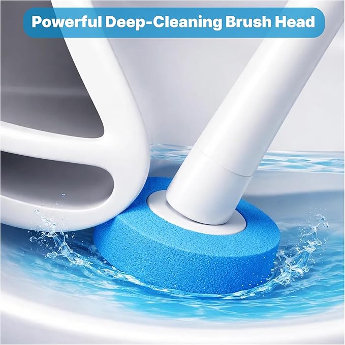 CiLoN 24pcs Disposable Toilet Brush Sponge Head Refills, 5-Layer Pre-Loaded Rich Foam Sponge Replacement. Scrub Heads For Disposal Toilet Brush Wand. Enough for 6 Month (24pcs Refill Heads-Value Pack)
