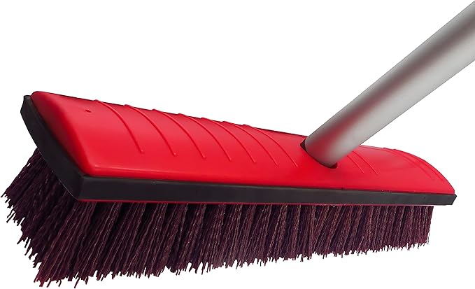 ALLWAY DB12 Heavy-Duty Deck Brush with Stiff Bristles, 12"