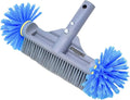 SWIMLINE HYDROTOOLS Pool Brush Head for Inground & Above Ground Pools | EZ Clip Compatible | 12.5-Inch Molded Brush with ROUND EDGE Bristles | Double Reinforced Neck for Wall, Floor & Steps