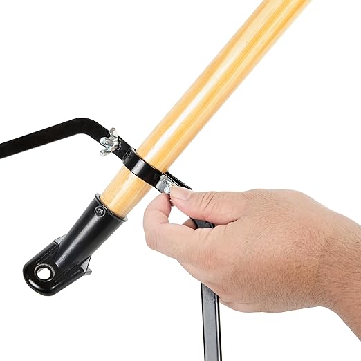 Restaurantware-Clean Tek Professional 30 Inch Push Broom, 1 Heavy-Duty Broom with 60â€ Handle - Palmyra Bristles, Use Indoor and Outdoor, Wooden, Commercial Use, for Deck, Driveway, Garage, Patio