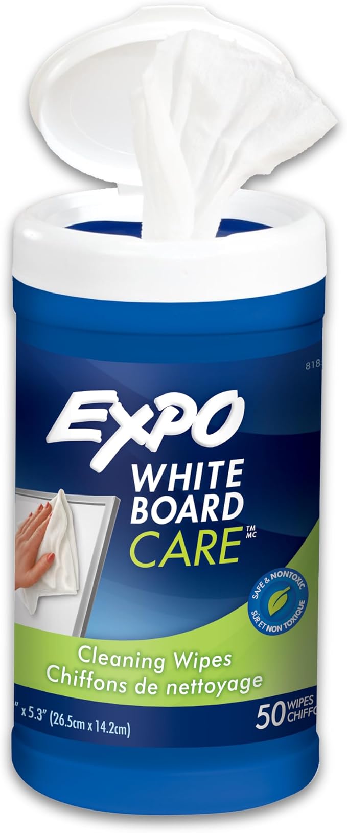 EXPO Whiteboard Care Dry Erase Wipes, 8 x 5.5", 50 Count - Home, Office, Classroom Supplies, Whiteboard Cleaning