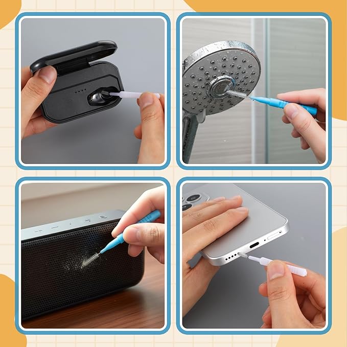 70Pcs Shower Head Cleaning Brush 2 Design Shower Head Cleaner Tool for Showerhead Small Hole Nozzle Anti-Clogging Showerhead Cleaning Brushes Picks for Tiny Nozzle Gaps Deep Clean Unclogging Brush Set