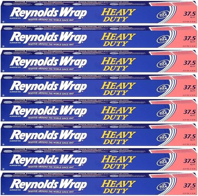 Reynolds Wrap Heavy Duty Aluminum Foil, 37.5 Square-Foot Roll (Pack - 8)