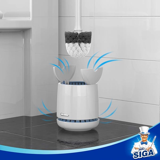 MR.SIGA Premium Toilet Bowl Brush Replacement Head, 2 Pack