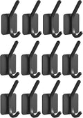 Paoli Heavy Duty Self Adhesive Hooks - Sturdy self Adhesive Hooks for Home, School and Office Easy to fit and Remove,with a Maximum Load Capacity of 30lb(Black 12PC