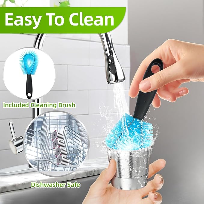 2 Pack Reusable K Cups for Keurig, Stainless Steel Coffee Pod, K Cup Reusable Coffee Pods With Cleaning Brush, Save Pods for Keurig Machine