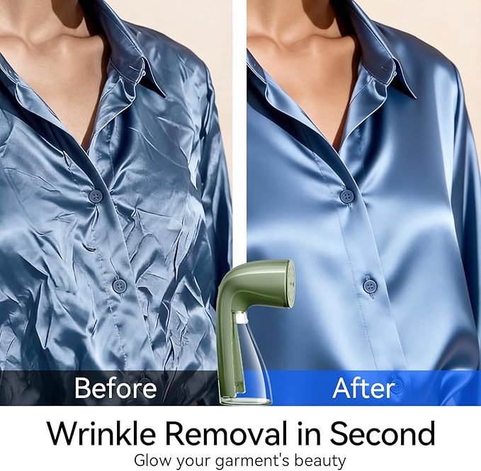 HiLIFE Steamer for Clothes, 1100W Clothes Steamer, Fast Wrinkle Removal with Large 300ml Tank, Ideal for All Fabrics, Easy to Use, Compact and Portable Travel Garment Steamer