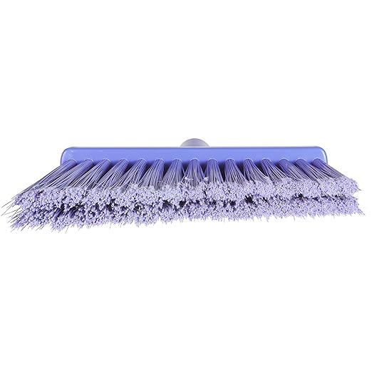Vikan 29168 Split Bristle Angle Head Broom, 11.4", Purple