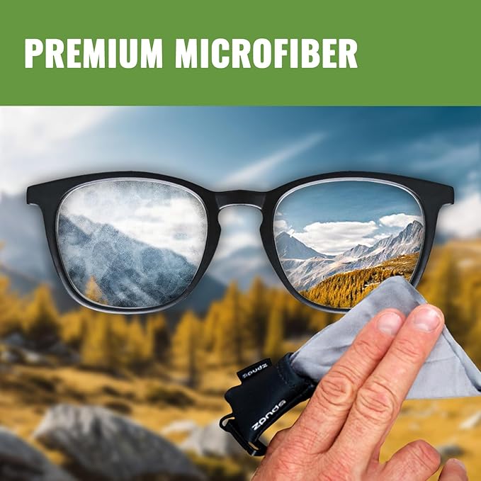 Microfiber Cloth Screen Cleaner Premium Soft - Multi-Purpose 6x6 Tiger SPUDZ for Glasses, Camera Lens, Electronics, Phone, TV, Tablet